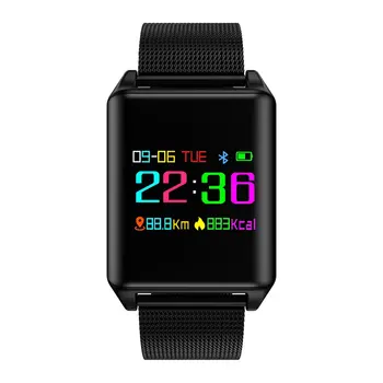 

M7 Smart Watch Waterproof Color Screen Blood Oxygen Pressure Heart Rate Monitor Pedometer Steel Band Wrist Watch