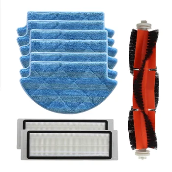 

SANQ 9Pcs for Xiaomi Robot Vacuum Cleaner Parts Main Roller Brush HEPA Filter Mop Cloth Replacement
