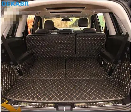 

high quality DEKABR Mercedes Benz GL 350 X166 Custom car trunk 7seats 2008-2016 mat for Mercedes Benz all models
