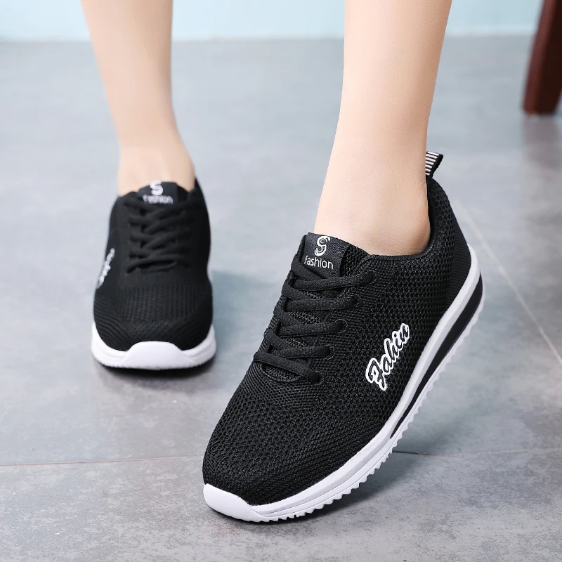 

2020 Superlight Sock Shoes Woman Breathable Mesh Women Sneakers Female Casual Air Increase Shoes Flats Footwear Zapatos De Mujer