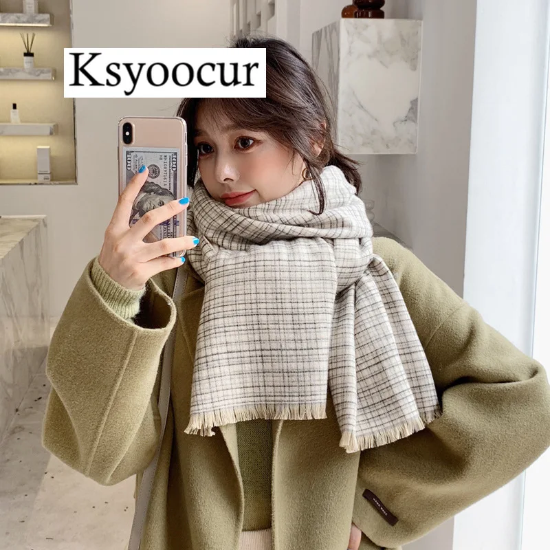 Size 190*60cm 2020 New Autumn/Winter Long Section Cashmere Fashion Scarf Women Warm Shawls and Scarves Brand Ksyoocur E18 |