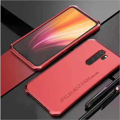 Металлический каркас телефона чехол для Xiaomi Redmi Note 8 Pro тонкий жесткий алюминиевый Гибридный корпус ПК для Xiaomi Redmi Note 8 Pro чехлы - Цвет: All Red