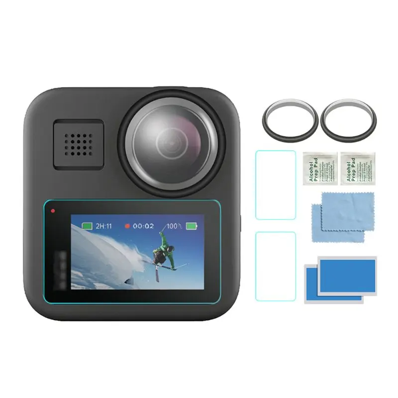 Защитная пленка+ Защитная крышка объектива для GoPro Max Закаленное стекло протектор