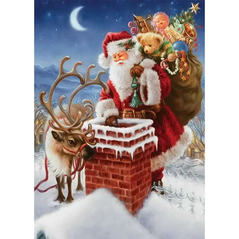 

Santa Claus 5D Special Shaped Diamond Painting Embroidery Needlework Rhinestone Crystal Cross Craft Stitch Kit 634E