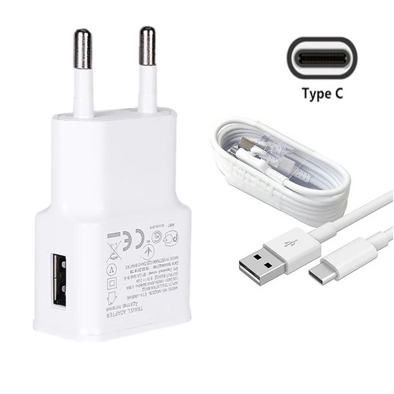 Быстрое зарядное устройство USB быстрый адаптер 1,2 type C кабель для samsung Galaxy S8 S9 Plus Note 8 9 A3 A5 A7 USBC Адаптивное зарядное устройство для телефона