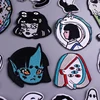 Japan Anime Character Patches Animal Iron On Patches Cartoon No Face Man Embroidered Patches For Clothing Stripe For Clothes ► Photo 3/6