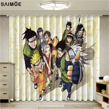 

Naruto Series Living Room Curtains Popular Anime Window Drapes Kids Bedroom Accessories Curtain