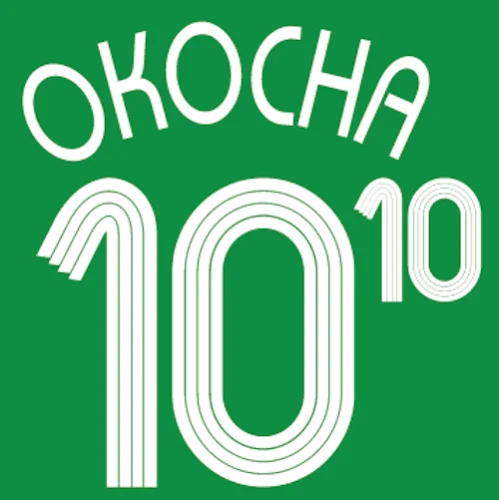 10 OKOCHA 2006 Nameset#10 OKOCHA#4 KANU печать тепловой печати футбольная нашивка значок - Цвет: 10 OKOCHA