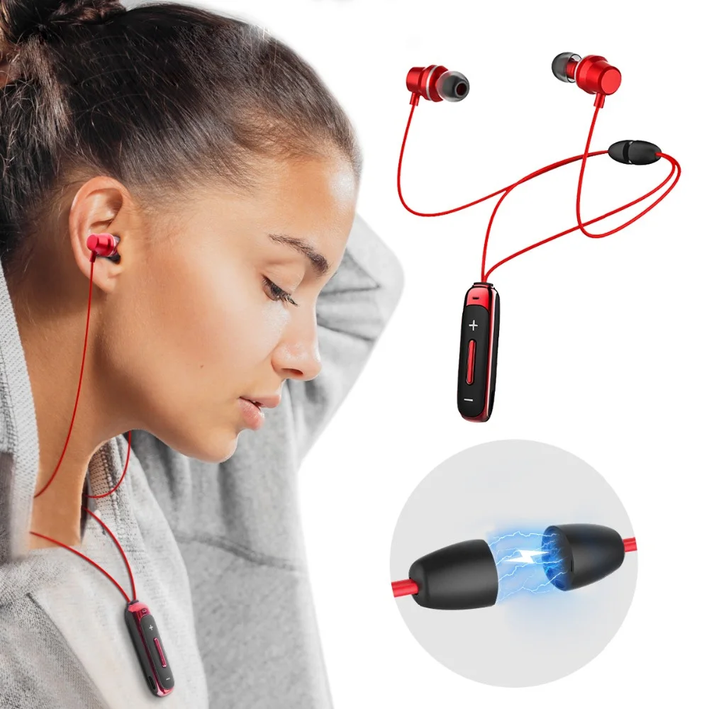 TWS беспроводные Bluetooth наушники в ухо магнитные с микрофоном Спортивное ожерелье
