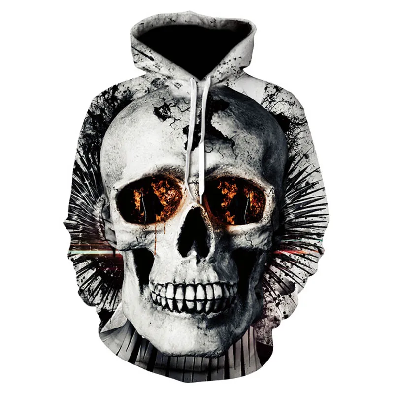 

Halloween Skull 3D Print Hoodie Men Pullovers Sweatshirt Autumn Fashion High Street Long Sleeve Plus Size Boy Sweatshirts