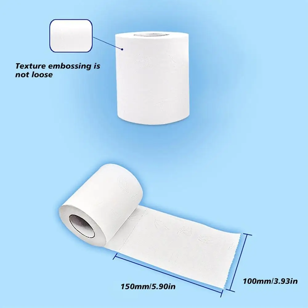 

1/6 roll paper household roll toilet paper high quality natural pulp roll paper portable toilet paper practical Dropshipping