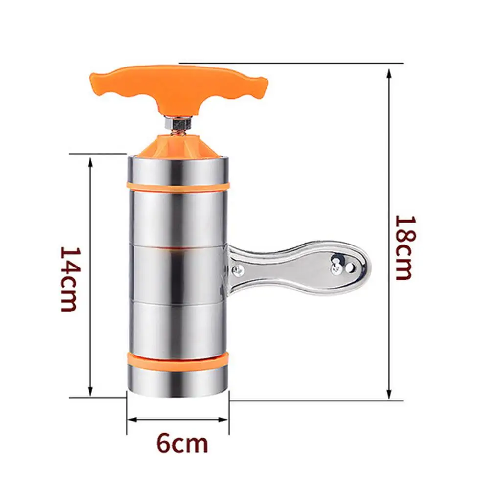 Stainless Steel Noodle Maker Manual Pasta Machine with 7 Press Molds for Ravioli Spaghetti Lasagna