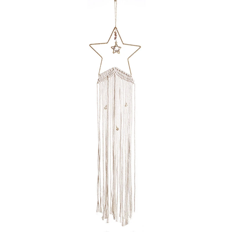 Nordic Style Star Decoration Macrame Tapestry Wall Hanging Bohemian Handmade Knitted Wall Accents Tapestries Art Boho Home Decor Nordic Style Star Decoration Macrame Tapestry Wall Hanging Bohemian Handmade Knitted Wall Accents Tapestries Art Boho Home Decor