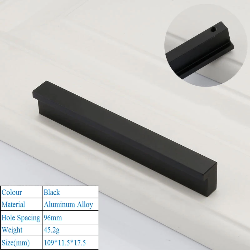 Furniture Handles Wardrobe Door Cabinet Drawer Flush Lengthening Knobs