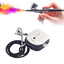 Mini Kit d'aérographe à double Action, avec compresseur d'air, buse de 110mm, 7cc, 220V, 0.3 V, 15psi, pour le maquillage des ongles