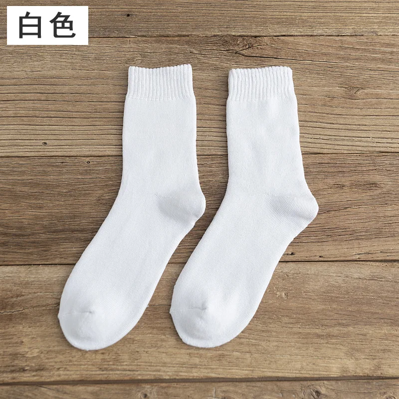 1 пара, новые зимние мужские утепленные шерстяные кашемировые зимние носки, бесшовные махровые сапоги, носки для сна для мужчин s - Цвет: white