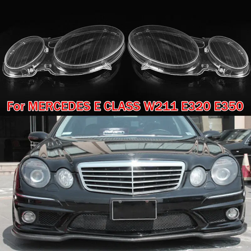 

Car Clear Right/Left Car Housing Headlight Lens Headlamp Lense Shell Cover Lamp Assembly For Mercedes/Benz E CLASS W211 02-08