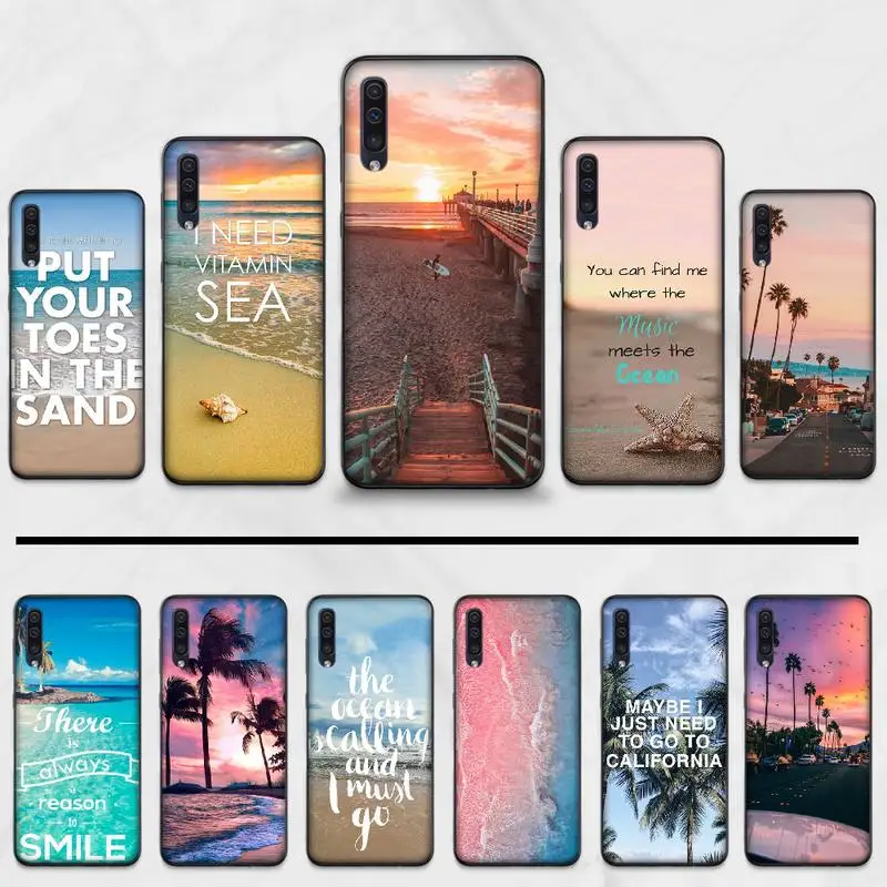 Пляжный Летний морской Гавайский океан Пальма чехол для телефона Samsung Galaxy A 3 6 7 8 10