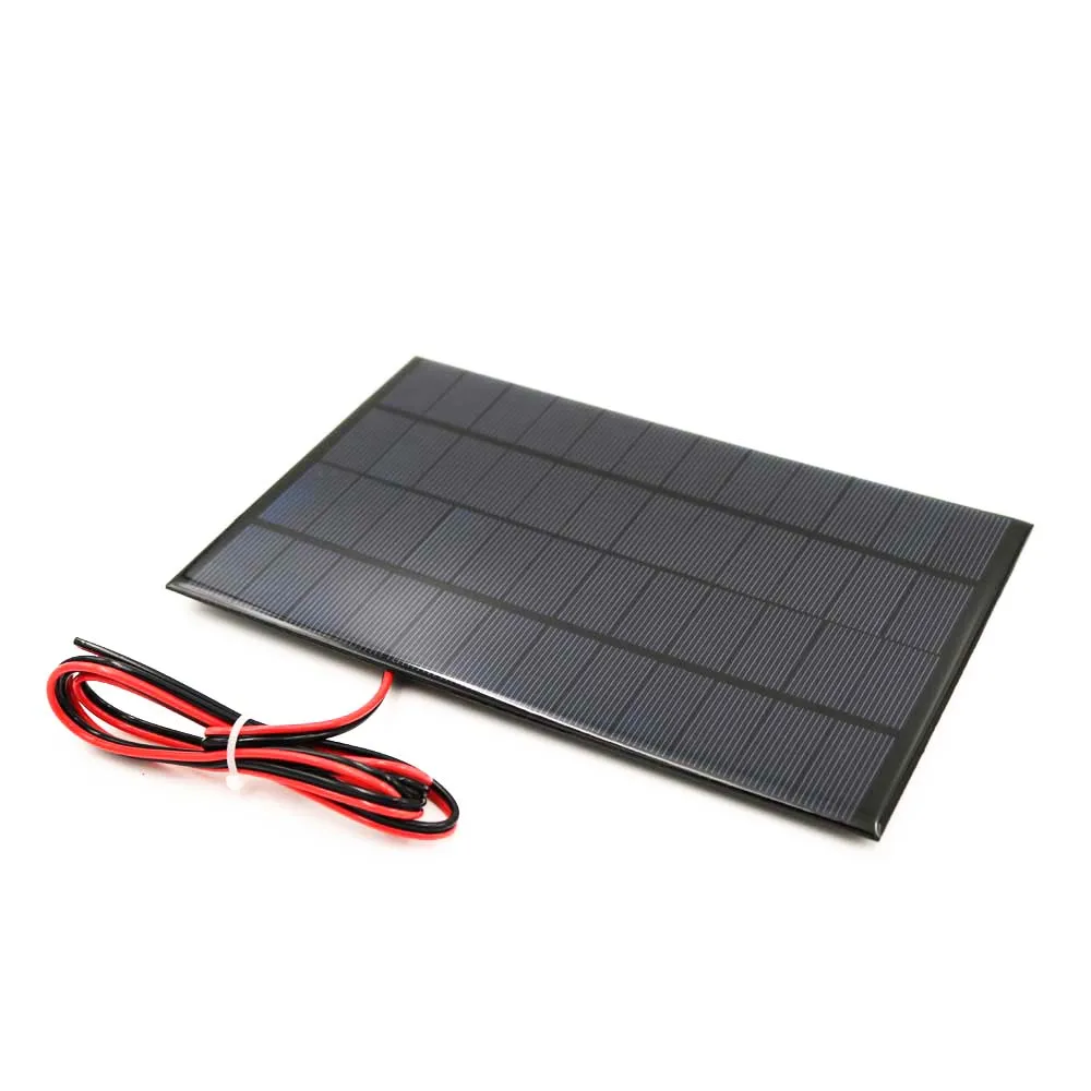 12V 4,2 W с 100 см продлить жильный кабель Панели солнечные поликристаллические кремниевые DIY Батарея Зарядное устройство Модуль Мини солнечных батарей провод игрушка