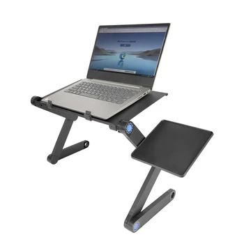 

Adjustable Aluminum Laptop Desk Ergonomic Portable TV Bed Lapdesk Tray PC Table Stand Notebook Table Desk Stand With Mouse Pad