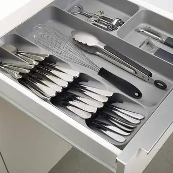

Kitchen Storage Tray Knife Fork Spoon Cutlery Box Separation Finishing Storage Box Kitchen Drawer Organizer Cutlery Organizer