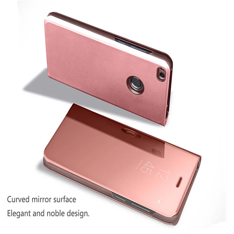 Роскошный зеркальный флип-чехол для Xiaomi Redmi 6 6A 7 Note 7 6 Pro 5pro 8 8 pro K20 K20 pro 4X кожаный флип-чехол для телефона - Цвет: Rose Gold