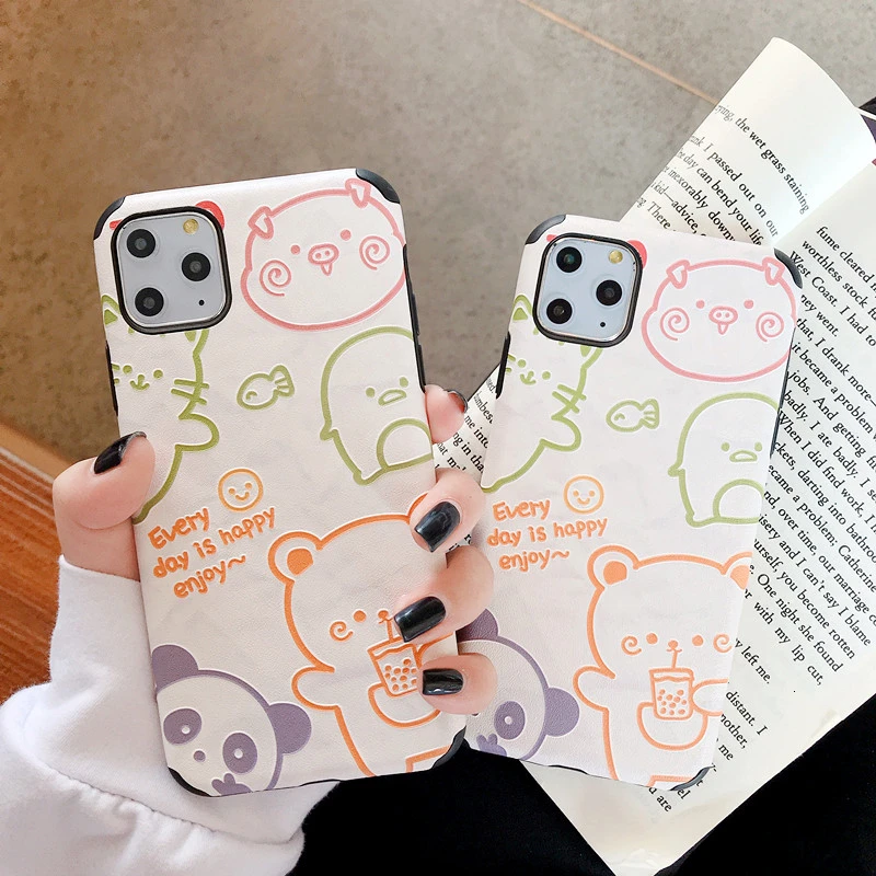 Cartoon Animal Case for Huawei Nova 4 4e 3e 3 3i 5 P20 P30 Lite Pro Mate 20 30 Honor 10 8X Cute Relief Phone Cover |
