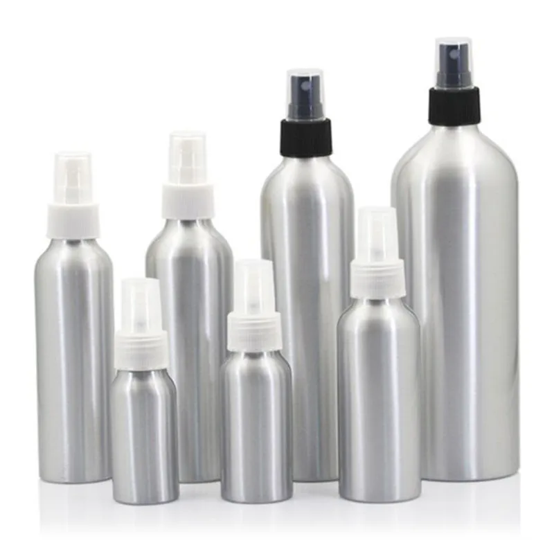 120ml Aluminium Bottle With Spray Mini Empty Refillable Bottle For Packaging Tool