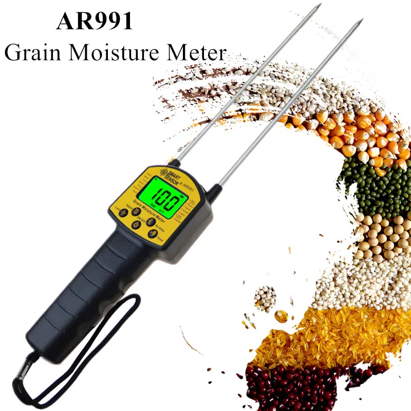 AR991 Grain Moisture Meter Hygrometer Digital Moisture Meter For Corn,Wheat,Rice,Bean,Wheat Flour Fodder Rapeseed Seed 40% Off inline water meter