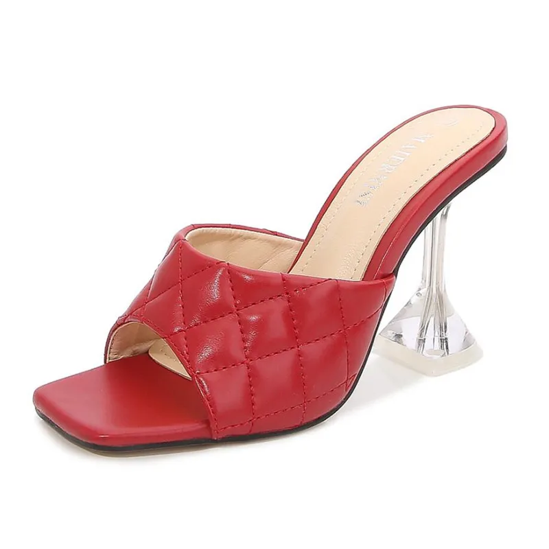 MAIERNISI-zapatos de tacón alto de 9cm para mujer, sandalias de Punta abierta, multicolor, sexys, para verano, talla 46