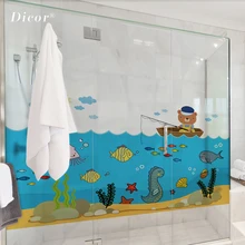 DICOR витражная оконная пленка матовое Непрозрачное защитное стекло пленка домашнее декоративное окно украшение BLT697 небольшие рыболовные заметки