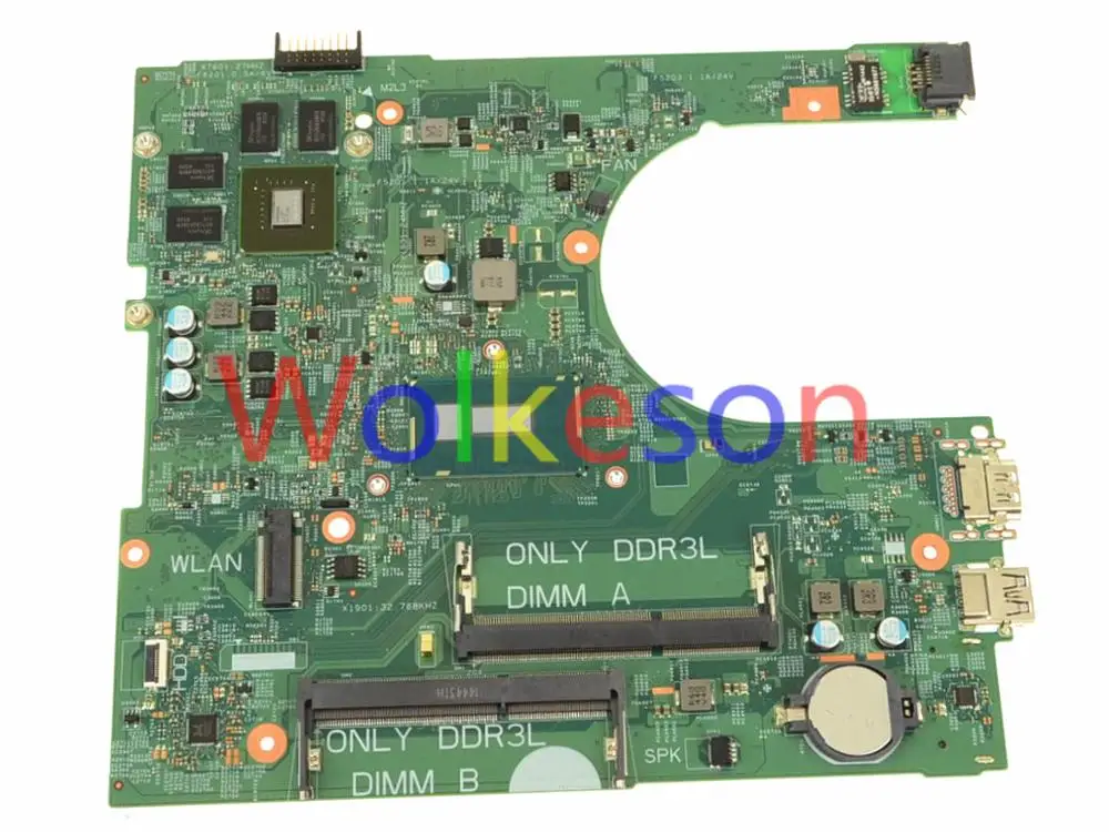 

SHELI FOR DELL Inspiron 15 3558 Laptop Motherboard W/ I3-5005U CPU DDR3L CN-02V716 02V716 2V716 14216-1 PWB:1XVKN Test ok