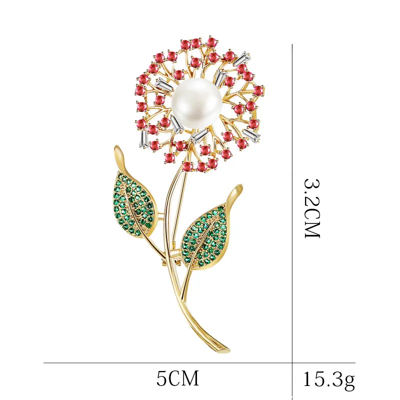 Роскошные стразы цветок с жемчугом брошь эмаль булавки сари броши для Женские аксессуары, бижутерия нагрудная брошь Femme рождественские подарки