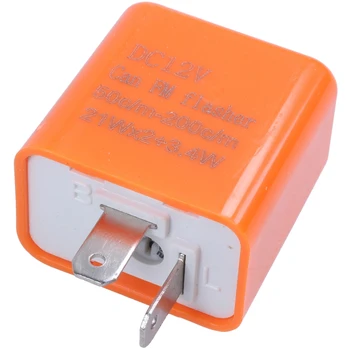 

2 Pin Car Moto LED Indicator Speed Adjustable Relay turn light Flasher Orange