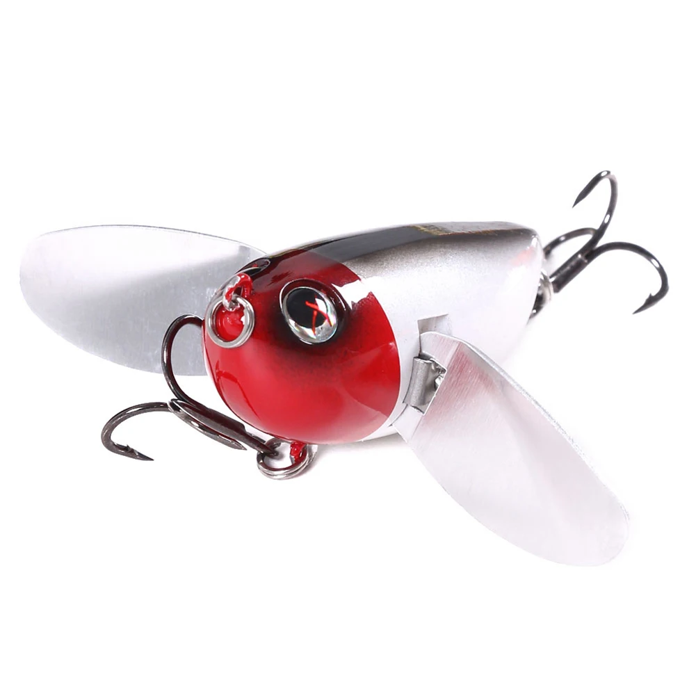 Рыбалка поплавок, Crankbait рыбалки приманки 6 см 12,5 г плавающий воблер, твердая, встроенный в транспортное средство искусственные приманки с металлических крыльев