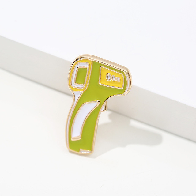 Sale Medical Medicine Brooch Pin Stethoscope Electrocardiogram Heart Shaped Pin Nurse Doctor Backpack Lapel Enamel Jewelry