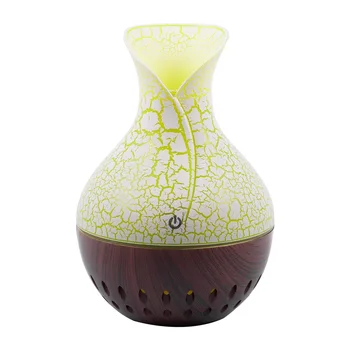 

130Ml Usb Air Humidifier Electric Aroma Diffuser Aromatherapy Essential Oil Cool Mist Maker 7 Color Light Deep Wood Grain