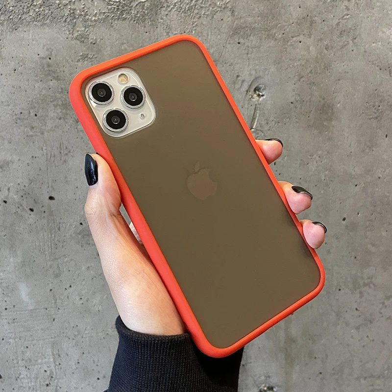 Shockproof Hybrid Clear Matte Soft Phone Case