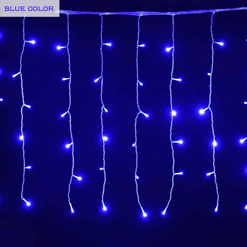 Binval 4*0,6 м 96Led Сказочный светильник для занавесок, 8 режимов, водонепроницаемый Рождественский светильник s для свадьбы, патио, окна, вечерние, Открытый Декор