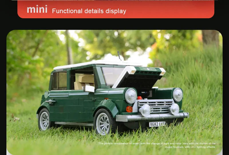 Lepinblocks 21001 Volkswagen T1 Van 10220 10242 MINI Cooper 21002 21003 Beetle 10252 10258 Лондонский автобус 21045 строительные блоки игрушки