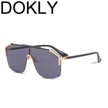 

Dokly Brand Punk Vintage Style Sunglasses Women And Men Flat Lens Big Square Frame Women Sun Glasses Oculos Gafas