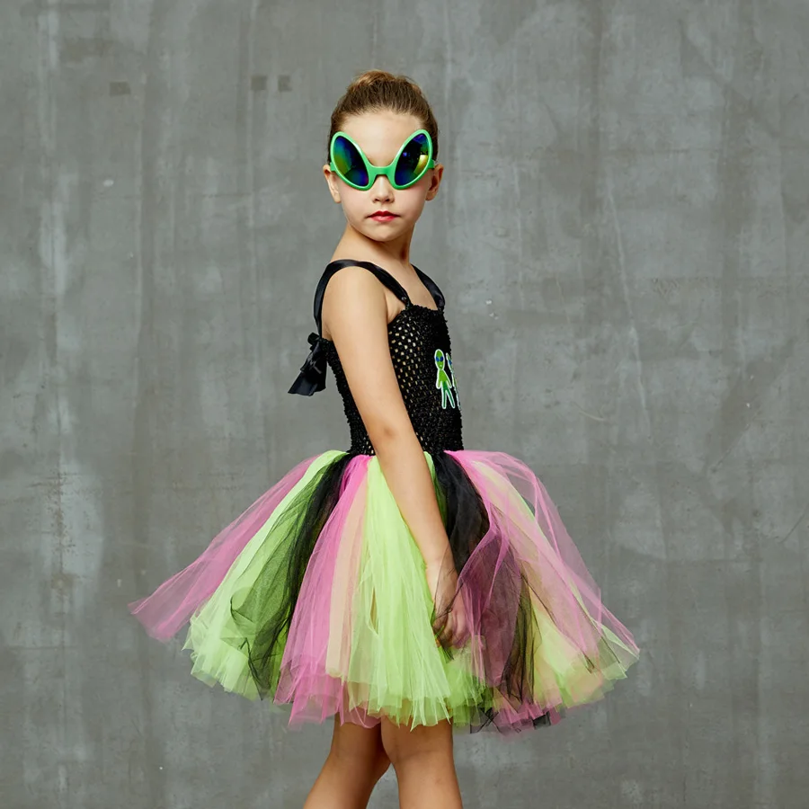 Alien Space Inspired Girl Tutu Costume Dress Holiday Pageant Birthday Halloween Girls Dress Party Princess Kids Fancy Clothes (11)