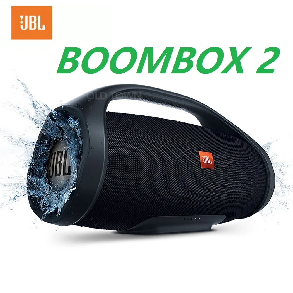JBL Boombox-altavoz de 2 altavoz inalámbrico portátil con Bluetooth, Subwoofer de música dinámico para exteriores, altavoz estéreo para ducha