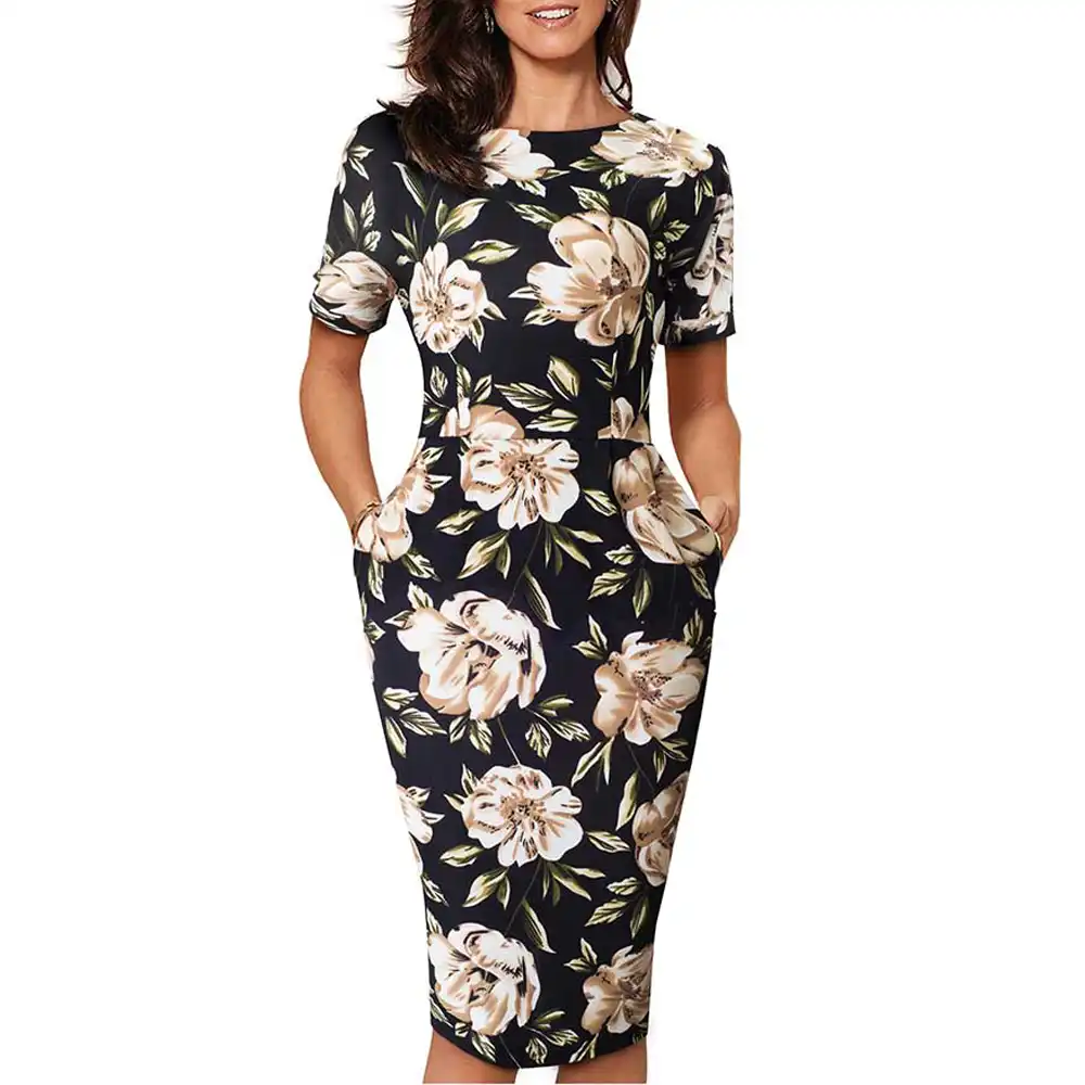 floral business dress