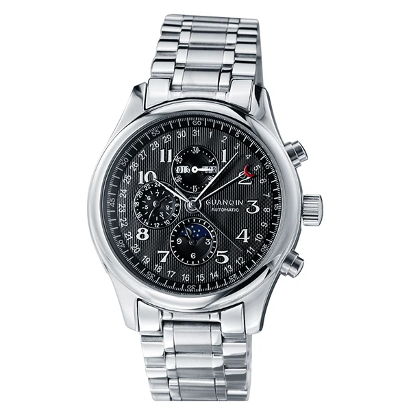 GUANQIN автоматические часы механические мужские часы лучший бренд класса люкс Бизнес водонепроницаемые часы мужские наручные часы Relogio Masculino - Цвет: B