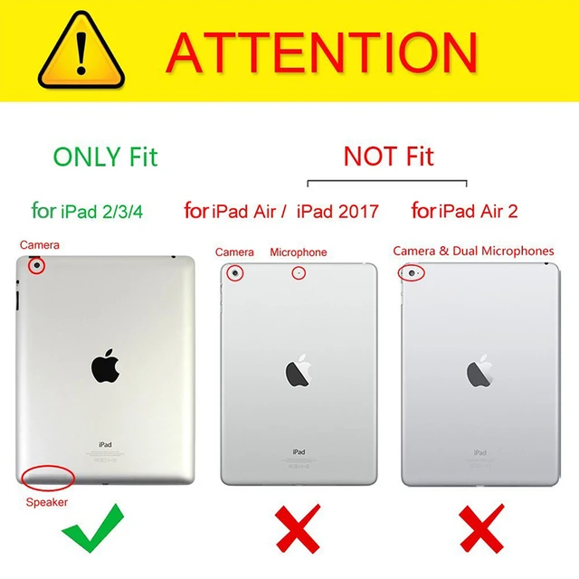 Ipad Tablet Case for iPad 2/3/4 9.7インチ,モデルA1458,a1459,a1460 ...