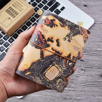 

Leather Notebook 3 Size Vegetable Tanned Leather Customize Notebook Travel Loose-leaf Notebook Retro Diary Handmade Office Gift