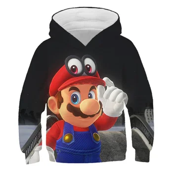 

New Arrival Mario Print Kids Autumn Hoodies Toddler Boys Girls Sweatshirts Children Outwear Long Sleeve Tops