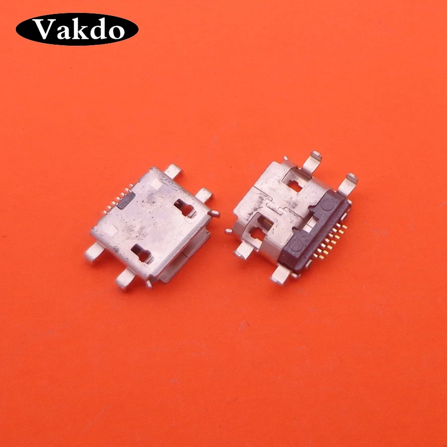 50 шт./лот Micro USB разъем мини разъем 7 pin 7 pin для мобильного телефона Длинные контакты с Edge Crul разъем для зарядки, 4 фута