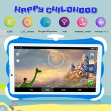 Tablette Android haute définition pour enfants, 7 pouces, 1 go + 8 go, quad core, design Wifi